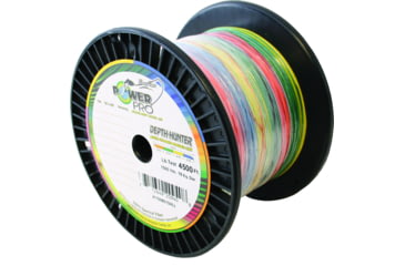 Image of Power Pro Depth-Hunter Braided Fishing Line Metered 65lb 4500ft 1500yd Multi-Colored, 21100651500J