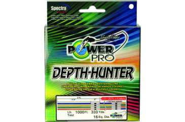 Image of Power Pro Depth-Hunter Braided Fishing Line Metered 80lb 1000ft 333yd Multi-Colored, 21100800333J