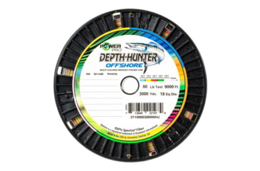 Image of Power Pro Depth Hunter Offshore 130lb 3000yds 5 Colors Every 100ft &amp; Black Mark Every 50ft, 21101303000WHJ