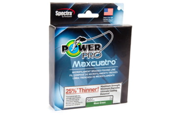 Image of Power Pro MaxCuatro Spectra HT Braided Fishing Line 65lb 3000yd Moss Green, 33400653000E