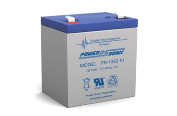 Image of Power Sonic 12 Volt 5Ah SLA Battery w/ F1 Terminal, Blue/Gray PS1250F1