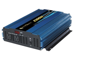 Image of Powerbright 12-Volt Modified Sine Wave Inverter, Black/Blue, 2,300 Watts, PW2300-12