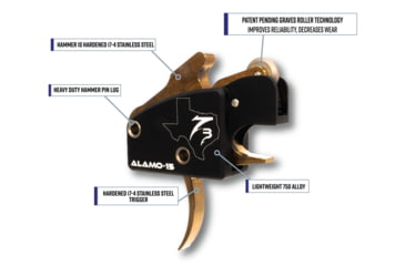 Image of Powered by Graves ALAMO-15 Positive Displacement AR Trigger, Black, 697273165750
