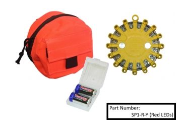 Image of Powerflare 1-Pack PowerFlare Soft Pack, Red/Blue LEDs, Tan Shell SP1-RB-T