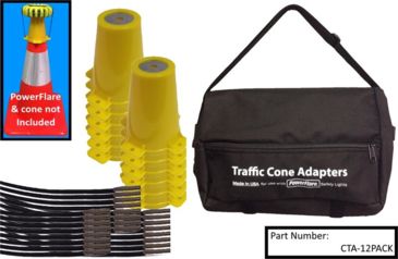 Image of Powerflare 12-Pack Traffic Cone Top Adapters for PowerFlare Lights, Yellow CTA-12PACK