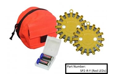 Image of Powerflare 2-Pack PowerFlare Soft Pack, Magnetic, Red/Blue LEDs, Tan Shell SP2M-RB-T