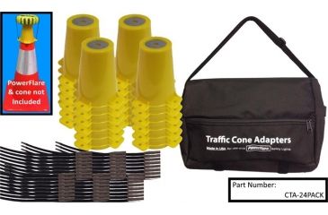 Image of Powerflare 24-Pack Traffic Cone Top Adapters for PowerFlare Lights, Yellow CTA-24PACK