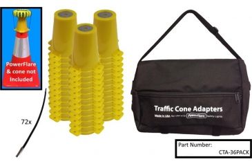 Image of Powerflare 36-Pack Traffic Cone Top Adapters for PowerFlare Lights, Yellow CTA-36PACK
