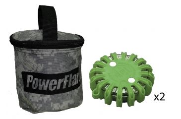 Image of Powerflare PF-200 Softpack,  2 Safety Lights,Infrared LED,ACU Bag,2 Batteries, Olive Drab Shell SP2ACU-I-OD