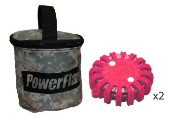 Image of Powerflare PF-200 Softpack,  2 Safety Lights,Infrared LED,ACU Bag,2 Batteries, Hot Pink Shell SP2ACU-I-HP