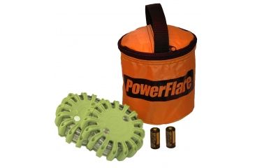 Image of Powerflare PF-200 Softpack,  2 Safety Lights,Infrared LED,Orange Bag,2 Batteries, Olive Drab Shell SP2O-I-OD