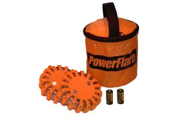 Image of Powerflare PF-200 Softpack,  2 Safety Lights,Infrared LED,Orange Bag,2 Batteries, Orange Shell SP2O-I-O