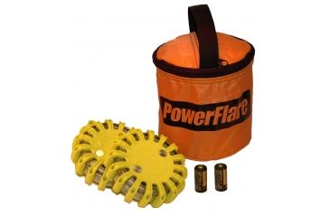 Image of Powerflare PF-200 Softpack,  2 Safety Lights,Infrared LED,Orange Bag,2 Batteries, Yellow Shell SP2O-I-Y