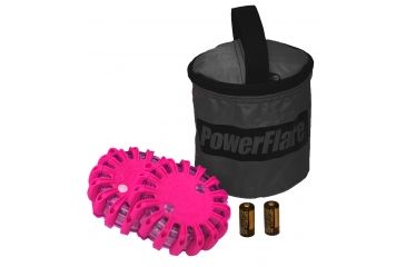 Image of Powerflare PF-200 Softpack,  2 Safety Lights,Infrared LED,Black Bag,2 Batteries, Hot Pink Shell SP2BK-I-HP