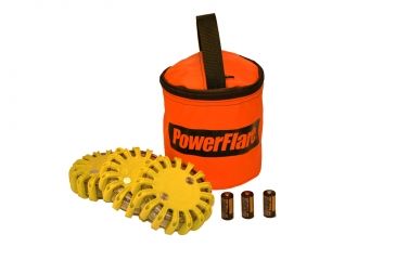 Image of Powerflare PF-200 Softpack,  3 Safety Lights,Infrared LED,Orange Bag,3 Batteries, Yellow Shell SP3O-I-Y
