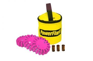 Image of Powerflare PF-200 Softpack,  3 Safety Lights,Infrared LED,Yellow Bag,3 Batteries, Hot Pink Shell SP3Y-I-HP