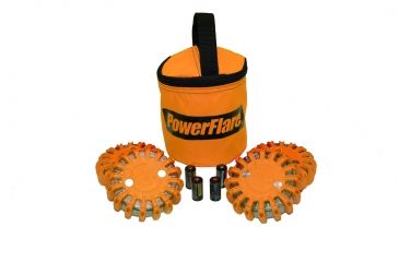 Image of Powerflare PF-200 Softpack,  4 Safety Lights,Amber LED,Orange Bag,6 Batteries, Orange Shell SP6O-A-O
