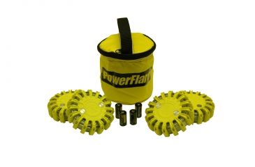 Image of Powerflare PF-200 Softpack,  4 Safety Lights,Amber LED,Yellow Bag,6 Batteries, Yellow Shell SP6Y-A-Y