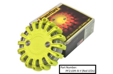Image of Powerflare Safety Light, Individual, Magnetic, Red/Blue LEDs, Tan Shell PF210M-RB-T