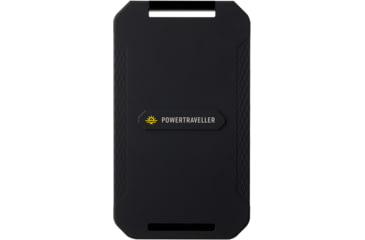Image of PowerTraveller Extreme Solar Charger, Black/Orange Striping, 7.91 x 4.48 x .62 in, PTL-EXTSL001