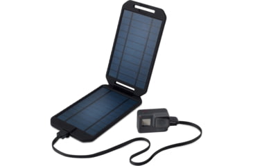 Image of PowerTraveller Extreme Solar Charger, Black/Orange Striping, 7.91 x 4.48 x .62 in, PTL-EXTSL001