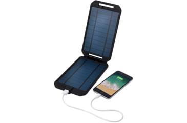 Image of PowerTraveller Extreme Solar Charger, Black/Orange Striping, 7.91 x 4.48 x .62 in, PTL-EXTSL001