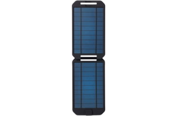Image of PowerTraveller Extreme Solar powered Charger, Black/Orange Striping, Battery -5.3 x 2.8 x .78 mm, solar -7.91 x 4.48 x , PTL-EXT001