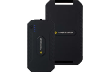 Image of USED PowerTraveller Extreme Solar powered Charger, Black/Orange Striping, Battery -5.3 x 2.8 x .78 mm, solar -7.91 x 4.48 x , PTL-EXT001, EDEMO1