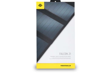 Image of PowerTraveller Falcon 21 Foldable, Multi-Voltage Solar Panel, Black, PTL-FLS021