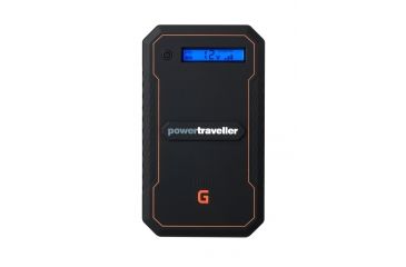 Image of PowerTraveller Mini-G Charger, Black/Orange Striping, 7.5 x 4.3 x .70 in PTL-MNG001