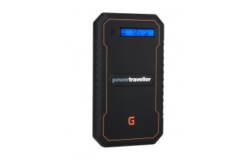 Image of PowerTraveller Mini-G Charger, Black/Orange Striping, 7.5 x 4.3 x .70 in PTL-MNG001