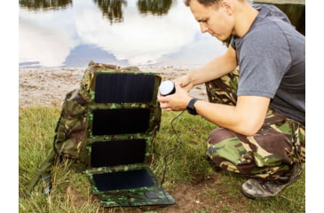 Image of PowerTraveller Tactial Falcon 28 Foldable Efte 28 Watt Solar Panel, Camo, One Size, PTL-FLE028 TAC