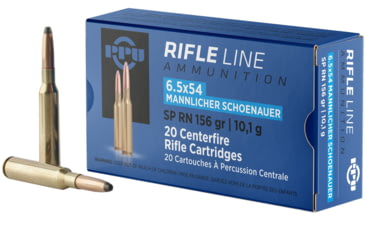 Image of Ppu Ammo 6.5x54 Mann Shoenauer 156gr. Jsp-rn 20-pack