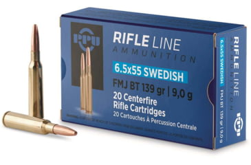 Image of Ppu Ammo 6.5x55 Swedish Mauser 139gr. Fmj 20-pack