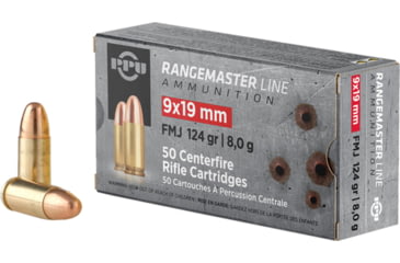 Image of Ppu Ammo Rangemaster 9mm 124gr. Fmj 50-pack