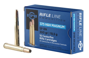 Image of PPU PP375F Standard Rifle 375 H&amp;H Mag 300 Gr Full Metal Jacket FMJ 10 Bx/ 20