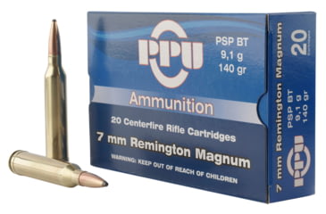 Image of PPU PP7RM1 Standard Rifle 7mm Rem Mag 140 Gr Pointed Soft Point PSP 20 Bx/ 10