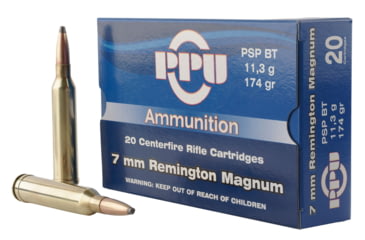 Image of PPU PP7RM2 Standard Rifle 7mm Rem Mag 174 Gr Pointed Soft Point PSP 20 Bx/ 10