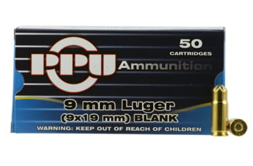 Image of PPU PPB9L Blank Ammo9mm Luger 50 Bx/ 20 Cs