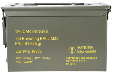 Image of PPU PPRM50M Rangemaster 50 BMG 625 Gr Full Metal Jacket FMJ 120 Bx