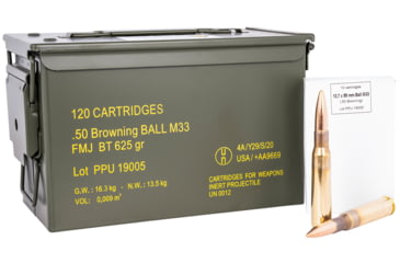 Image of PPU PPRM50M Rangemaster 50 BMG 625 Gr Full Metal Jacket FMJ 120 Bx