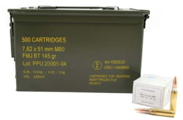 Image of PPU PPRM762M Rangemaster 7.62x51mm NATO 145 Gr Full Metal Jacket Boat Tail FMJ