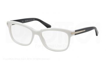 Image of Prada ARROW PR10RV Single Vision Prescription Eyeglasses 7S31O1-53 - Ivory Frame