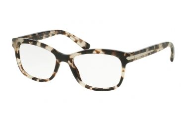 Image of Prada ARROW PR10RV Single Vision Prescription Eyeglasses UAO1O1-53 - Spotted Opal Brown Frame