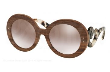Image of Prada BAROQUE PR27RS Single Vision Prescription Sunglasses PR27RS-IAM4O0-55 - Lens Diameter 55 mm, Frame Color Nut Canaletto