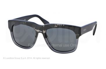 Image of Prada CAST PR14QS Bifocal Prescription Sunglasses PR14QS-RO31A1-55 - Lens Diameter 55 mm, Frame Color Spotted Black On Matte Grey