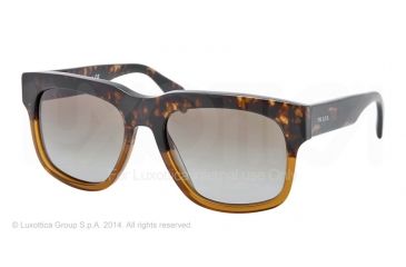 Image of Prada CAST PR14QS Bifocal Prescription Sunglasses PR14QS-RO41X1-55 - Lens Diameter 55 mm, Frame Color Spotted Brown/matte Brown