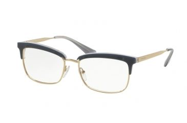Image of Prada CINEMA' PR08SV Single Vision Prescription Eyeglasses UEE1O1-53 - Opal Grey/azure/opal Grey Frame