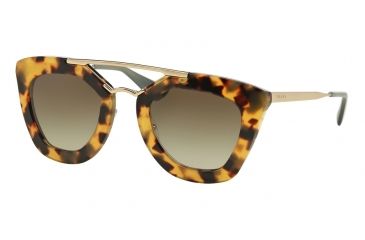 Image of Prada CINEMA' PR09QS Single Vision Prescription Sunglasses PR09QS-7S04M1-49 - Lens Diameter 49 mm, Frame Color Medium Havana