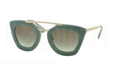 Image of Prada CINEMA' PR09QS Single Vision Prescription Sunglasses PR09QS-TKQ4K1-49 - Lens Diameter 49 mm, Frame Color Opal Dark Green On Green